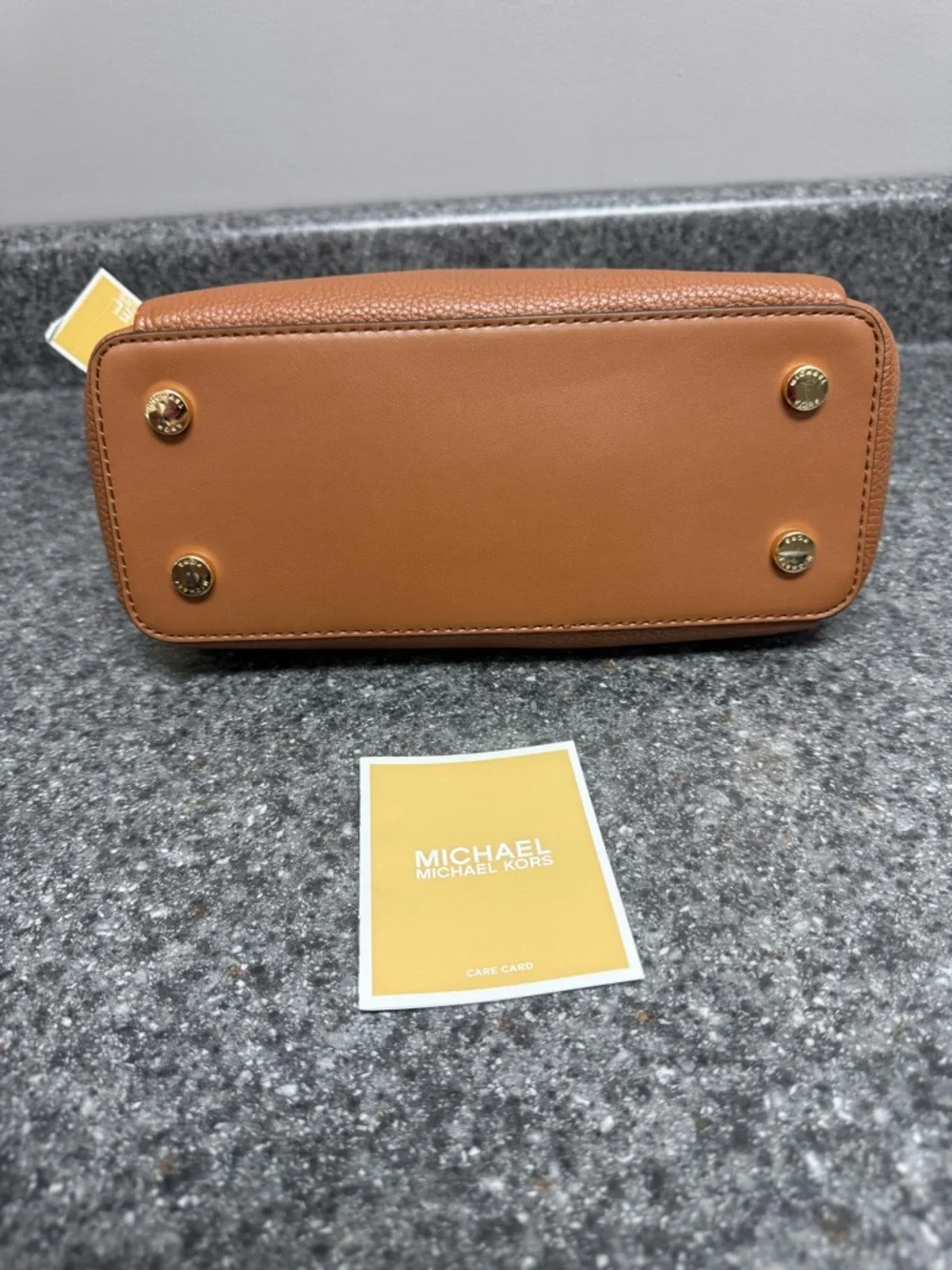 NWT Michael Kors Small Sienna Brown Leather Satchel TopHandle/Crossbody Bag $328 - Picture 7 of 16